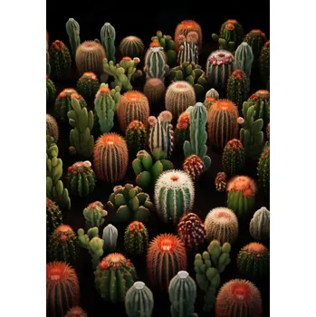 Plakát Plakát Zahrada Kaktusů bez rámu 29,7 x 42 cm