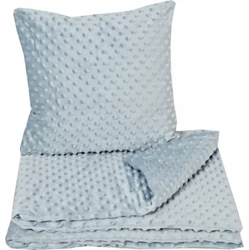 Polštář DEKA MINKY S VÝPLNÍ 100X80 + POLŠTÁŘ 40X40 S VÝPLNÍ ŠEDÁ