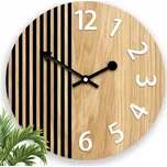 Dřevěné nástěnné hodiny Dubové LONDÝN 33 cm tiché