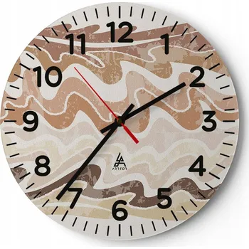 Hodiny Kuchyňské nástěnné hodiny 30x30 Vintage Moderní Skleněné hodiny Tiché