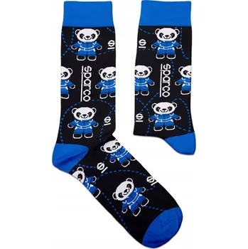 Pánské oblečení Ponožky Sparco Icon Design panda černo ponožky modré vel 36-40