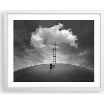 Obraz Obraz plakát na zeď v bílém rámu 50x40 abstrakce foto do obýváku