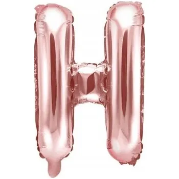 Balónek Fóliový balónek Písmeno "H" růžově zlatý ~40 cm