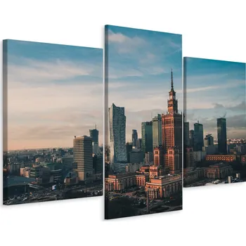 Obraz Obraz Varšava Panorama města 3D, 3 díly, 60x40 cm