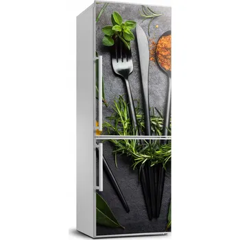 Fototapeta Samolepka na ledničku Příbory a koření 70x190 cm