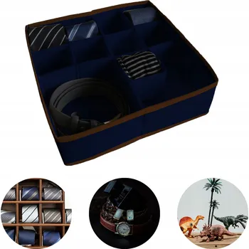 Obraz Modrý organizér do šuplíku 4-16 přihrádek 30,5x30,5x10 cm, skládací