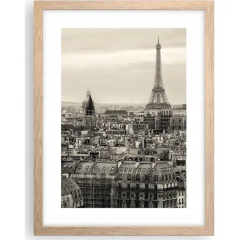 Obraz Obraz plakát v rámu světlý dub do obýváku 30x40 město plakáty na zeď