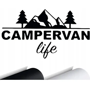 Samolepicí dekorace na vozidlo NÁLEPKA na auto CAMPERVAN LIFE HORY Camping 8x15