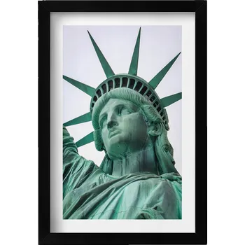 Obraz Závěsný obraz rámeček černé barvy Socha Svobody New York USA 20x30 cm
