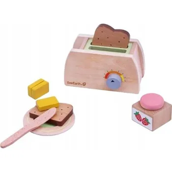 Dřevěná hračka EverEarth DŘEVĚNÁ SADA NA SNÍDANI PRO DĚTI - KREATIVNÍ HRAČKA