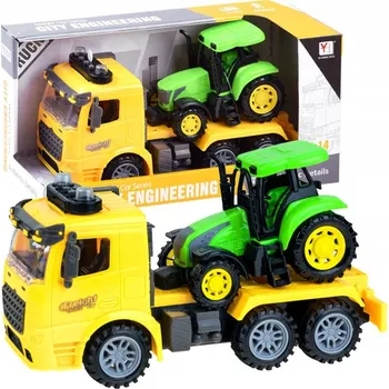 autíčko Sada vozidel NÁKLADNÍ AUTO + TRAKTOR světlo zvuk pohon 28 cm ZA2030