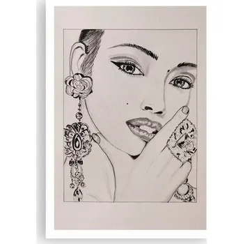 Obraz Plakát na zeď bez rámu 70x100 portrét obraz plakáty do obývacího pokoje ložnice