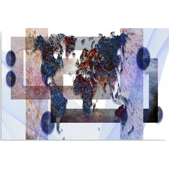 Obraz Tištěný obraz 50x40 cm do pokoje, obýváku - mapa