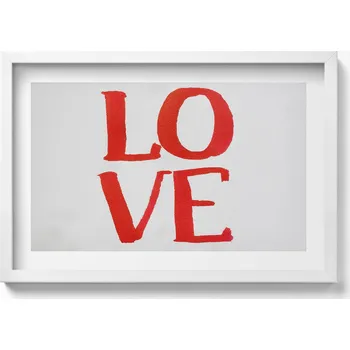 Obraz Dekorativní nástěnný obraz do pokoje Červený nápis LOVE graffiti 60x40 cm