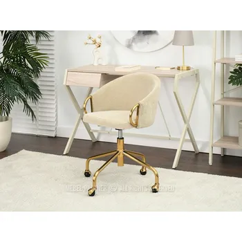 Křeslo Mebel Partner Carma B (krémová + zlatá)