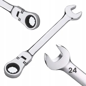 Klíč Očkoplochý klíč s ráčnou A KLOUBEM kombinovaný LÁMANÝ CRV 24 mm