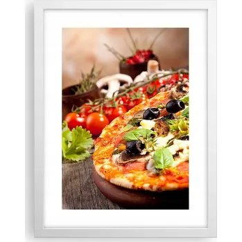 Obraz Obraz plakát v bílém rámu do obýváku 30x40 gastronomie plakáty na zeď