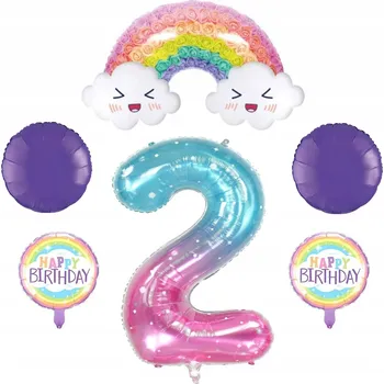 Balónek BALÓNKY NAROZENINOVÁ SADA S PÍSMENEM 2