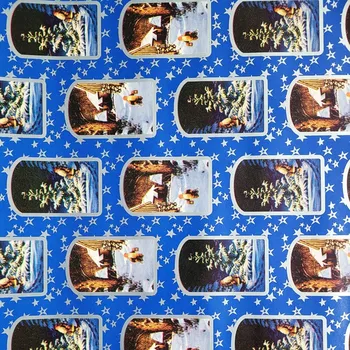 Obraz Modrý vánoční balicí papír 57cm x 5m 5m27