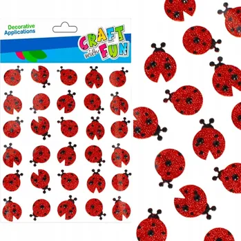 samolepka Samolepky Beruška s třpytkami CRAFT WITH FUN 501870