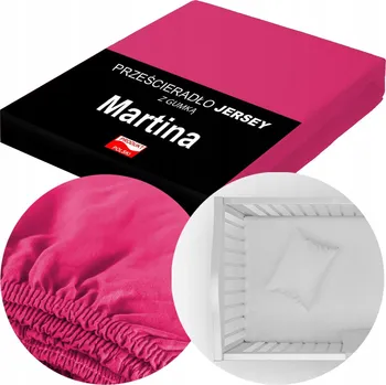 Prostěradlo Prostěradlo Jersey 120x60 s Gumou do Postýlky Pevné Odolné TMAVĚ RŮŽOVÁ