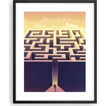 Obraz Foto obraz / plakát v černém rámu 40x50 - labyrint - plakáty do obýváku