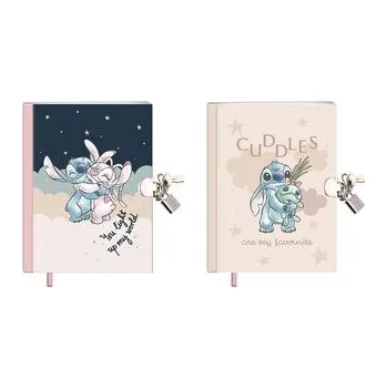 Set školních potřeb Pamiętnik z kłódką Stitch mix