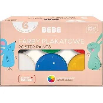 Výtvarná barva Plakátové barvy 6 barev BEBE Interdruk