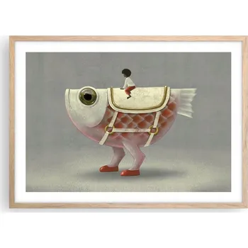 Obraz Plakát v rámu světlý dub obývací pokoj ložnice 70x50 abstrakce moderní obraz