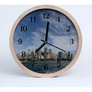 Hodiny Moderní nástěnné hodiny kulatý loft Město 25 cm