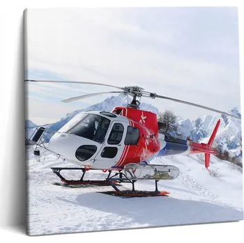 Obraz Obraz Na Plátně Do Předsíně Ekologický Vrtulník Na Závěji Sněhu
