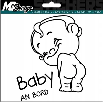 Samolepicí dekorace na vozidlo NÁLEPKA na auto DÍTĚ V AUTĚ BABY ON BOARD