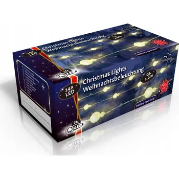 Vánoční dekorace Světelný řetěz befree 280 cm na baterie, bílý