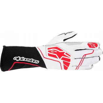 Moto rukavice Rukavice Alpinestars TECH-1 KX v4 FIA 8877-2022 bílo-červené XL