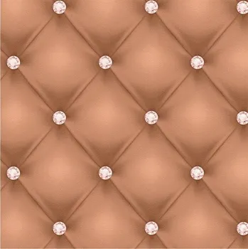 Tapeta Vliesové tapety na zeď prošívaná kůže s diamantovými knoflíky