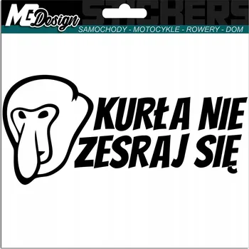 Samolepicí dekorace na vozidlo SAMOLEPKA na auto NOSÁČ JANUSZ KURŁA 7x15