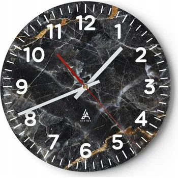 Hodiny Kuchyňské nástěnné hodiny 30x30 Abstrakce Moderní skleněné hodiny Tiché