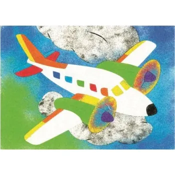 kreativní sada PIASKOWE OBRAZKI pískové obrázky - letadlo