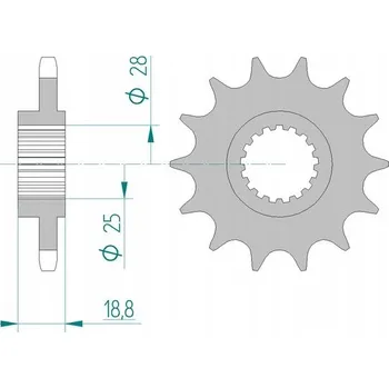Nářadí na motocykly AFAM PŘEDNÍ ROZETA #525 16 ZUBŮ APRILIA RSV