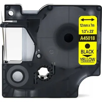 Pásek do tiskárny Páska 45018 pro Dymo 12mm černá na žluté