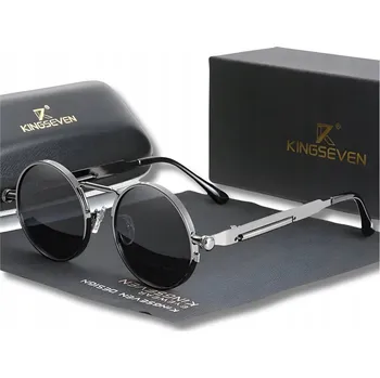 Sluneční brýle KINGSEVEN lenonky černé UV-400 polarizační pouzdro