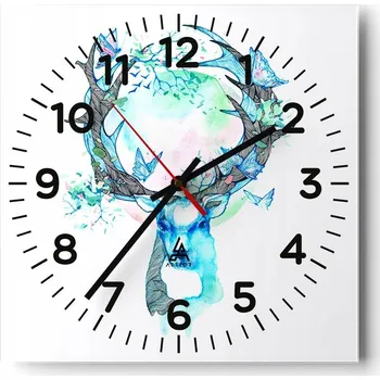 Hodiny Nástěnné hodiny do obýváku 40x40 Abstrakce Tiché hodiny Skleněné hodiny Bez hlučnosti