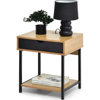 Obývací stěna Mebel Partner Emmo (dub + černá)