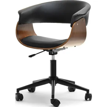 Křeslo Mebel Partner Manzaro (ořech černý + černá)