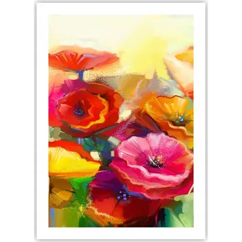 Obraz Plakát bez rámu do obývacího pokoje ložnice 50x70 květiny moderní módní obraz