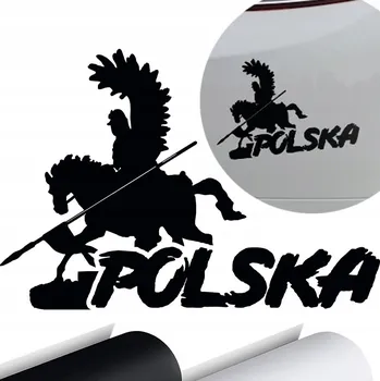 Samolepicí dekorace na vozidlo NÁLEPKA Grafika na auto Patriotická Polsko Bojující HUSARIA 15x10
