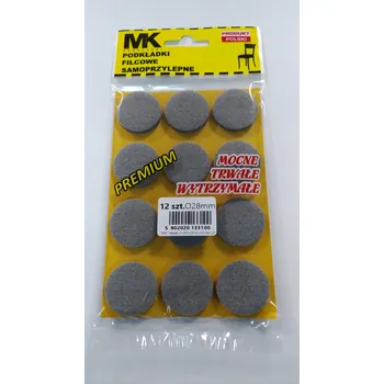 Podložka pod nábytek Samolepicí filcové podložky MK Konrad Kamiński 28 mm grafitové 12 ks