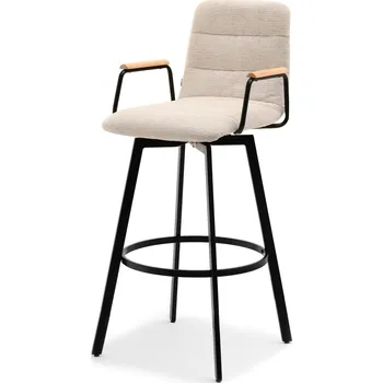 Křeslo Mebel Partner Jindřich (krémová + černá)