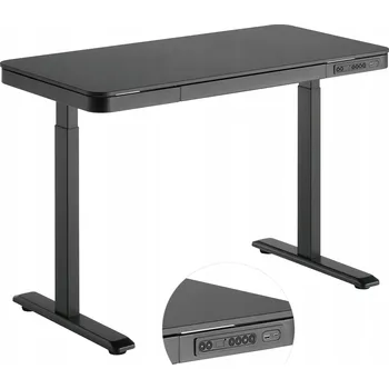 Psací stůl Obdélníkový psací stůl Spacetronik 118 x 60 x 120 cm černý