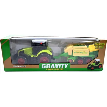 autíčko TRAKTOR SE ZEMĚDĚLSKÝM STROJEM LISOVACÍ BALÍKOVAČ SLÁMY HRAČKA